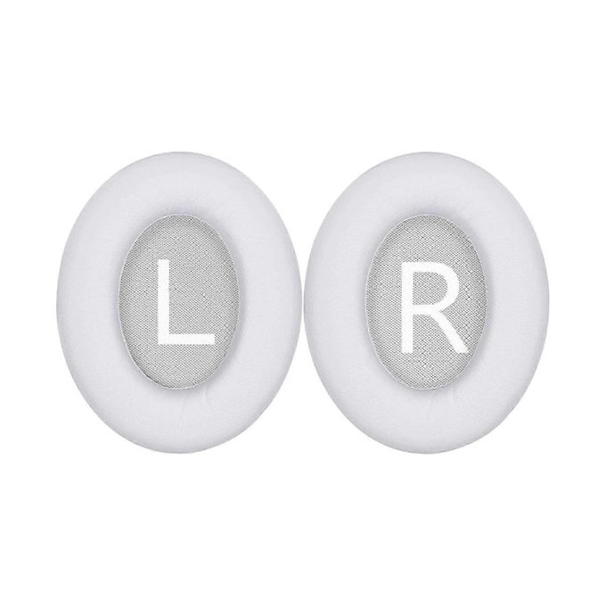Zamjenski jastučići za uši za Bose 700, NC700, Memorijska pjena + PU Koža, Bijele, 1 Par