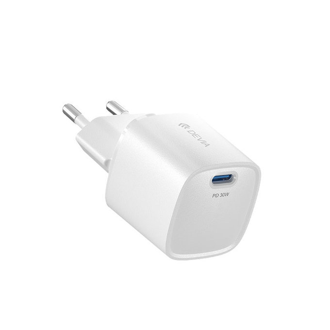 Punjač Mini USB-C, PD 30W, bijela, Devia