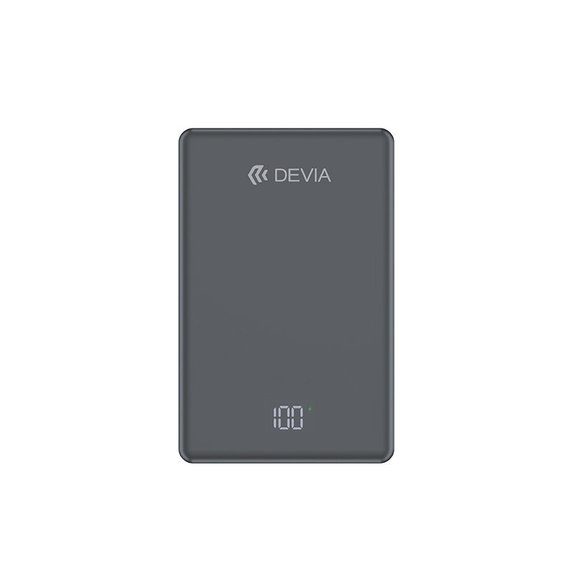 MagSafe PowerBank Extreme Speed Mini s displayom, PD 20W, 5000mAh, Space Grey, Devia