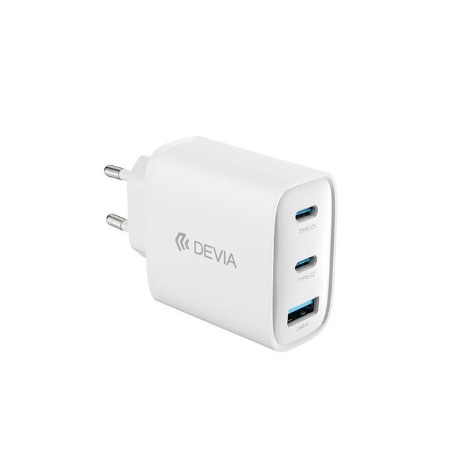 Punjač Extreme Speed, 2x USB-C + USB-A, PD 65W, bijela, Devia