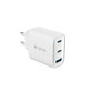 Punjač Extreme Speed, 2x USB-C + USB-A, PD 65W, bijela, Devia