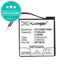 Baterija za Gopro Hero 7 Silver, White, 1100mAh, Li-Ion, 3.85V, SPTM1B, HQ