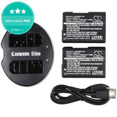 2 baterije s punjačem zaNikon Coolpix P7000, P7700, D3100, D3200, D5100, 1030mAh, Li-Ion, 7.4V, EN-EL14, HQ