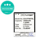 Baterija za Alcatel One Touch 997, X Pop, TCL S710, S800, 1950mAh, Li-Ion, 3.7V, TLiB5AF, HQ