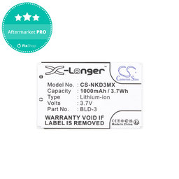 Baterija za Nokia 7250i, 6610, 6585, 6560, 6200, 6220, 1000mAh, Li-Ion, 3.7V, BLD-3, HQ