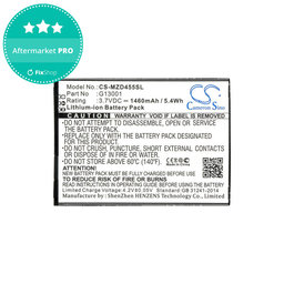 Baterija za Navon Mizu D455, 1460mAh, Li-Ion, 3.7V, G13001, HQ