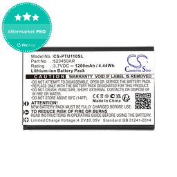 Baterija za Panasonic Kx-Tf200, Kx-Tu110, 1200mAh, Li-Ion, 3.7V, 523450AR, HQ