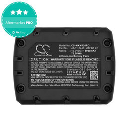 Baterija za Milwaukee M12 Redlithium XC 4.0, 6000mAh, Li-Ion, 12V, M12 B3 XC, M12 B4 XC, HQ