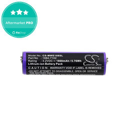 Baterija za Moser Ermila 1884, 1885, Wahl 1884 LI+PRO, Wahl Ermila 1884, 1885, 1800mAh, LiFePO4, 3.2V, -, HQ