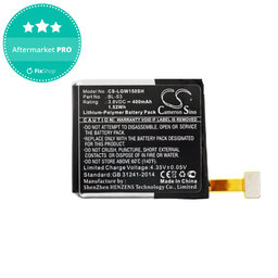 Baterija za LG W150, LG Watch Urbane, 400mAh, Li-Pol, 3.8V, BL-S3, HQ