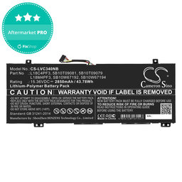 Baterija za Lenovo Ideapad C340, Ideapad Flex, 2850mAh, Li-Pol, 15.36V, L18C4PF3, HQ
