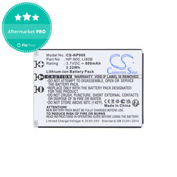 Baterija za Agfa, Aosta, Avant, Benq, Minolta, Olympus, Polaroid, 600mAh, Li-Ion, 3.7V, Li-80B, HQ