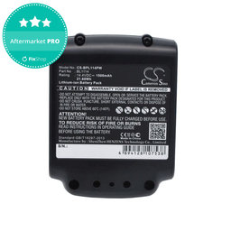 Baterija za Black & Decker ASL146BT12A, LBXR16, SSL20SB, 1500mAh, Li-Ion, 14.4V, BL1114, HQ