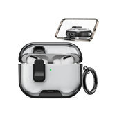 Silikonska maska s držačem za telefon i karabinerom za AirPods Pro 3, crna