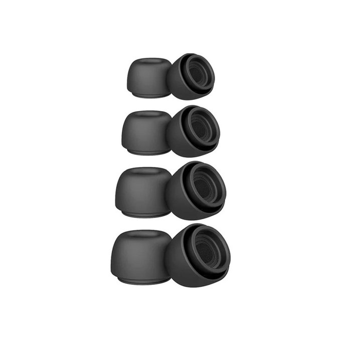 Zamjenski silikonski nastavci za uši za Apple AirPods Pro i Pro 2, set (L, M, S, XS), crni