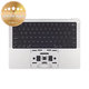 Gornji okvir tipkovnice za MacBook Pro 14", A2442 (2021), A2779 (2023), s US tipkovnicom i baterijom, Silver, 661-21973, Genuine Apple