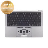 Gornji okvir tipkovnice za MacBook Pro 14", A2918 (2023), s US tipkovnicom i baterijom, Space Gray, 661-35708, Genuine Apple