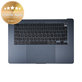 Gornji okvir tipkovnice za MacBook Air 15", A3114 (2024), s US tipkovnicom i baterijom, Midnight, 661-40269, Genuine Apple