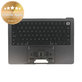 Gornji okvir tipkovnice za MacBook Pro 14", A3185 (2024), s US tipkovnicom i baterijom, Space Black, 661-50210, Genuine Apple