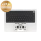 Gornji okvir tipkovnice za MacBook Pro 14", A3185 (2024), s US tipkovnicom i baterijom, Silver, 661-50211, Genuine Apple