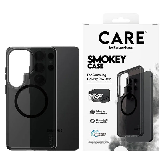 Maska Smokey s crnim QI za Samsung Galaxy S26 Ultra, Crna, PanzerGlass