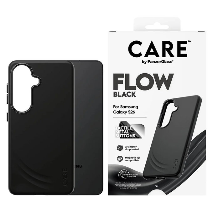 Maska FLOW s QI za Samsung Galaxy S26, Crna, PanzerGlass