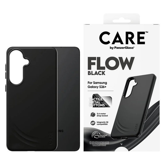 Maska FLOW s QI za Samsung Galaxy S26+, Crna, PanzerGlass