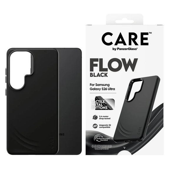 Maska FLOW s QI za Samsung Galaxy S26 Ultra, Crna, PanzerGlass