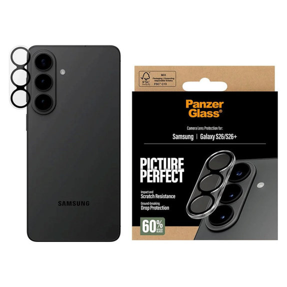 Zaštita objektiva PicturePerfect za Samsung S26/S26+, Crna, PanzerGlass