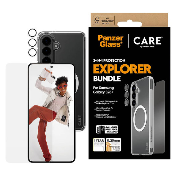 Bundle Explorer 3u1 za Samsung Galaxy S26+, PanzerGlass