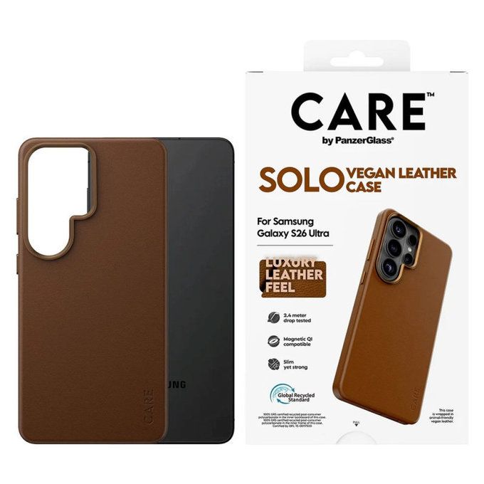 Maska Solo za Samsung S26 Ultra, smeđa, CARE