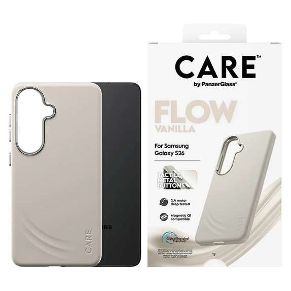 Maska FLOW s QI za Samsung Galaxy S26, Vanilla, PanzerGlass