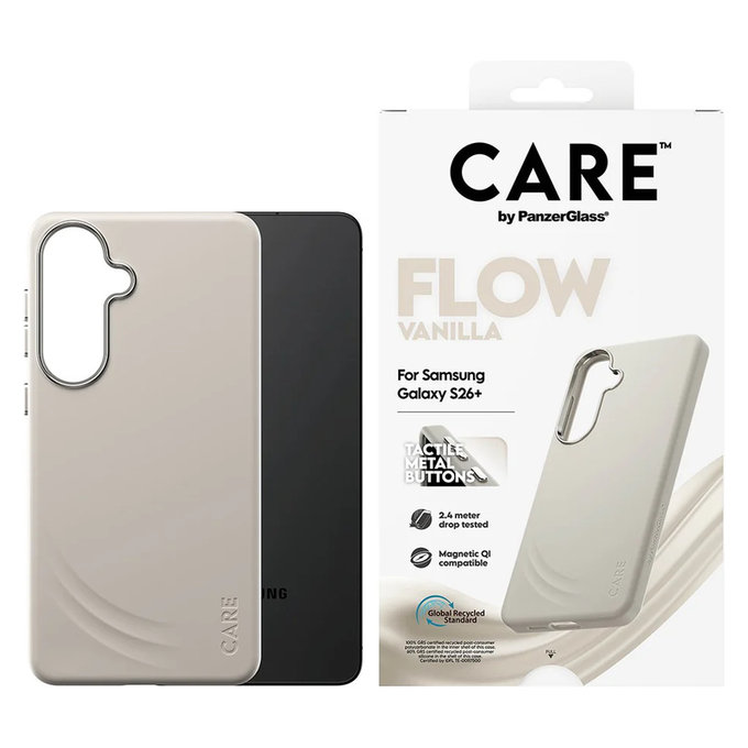 Maska FLOW s QI za Samsung Galaxy S26+, Vanilla, PanzerGlass