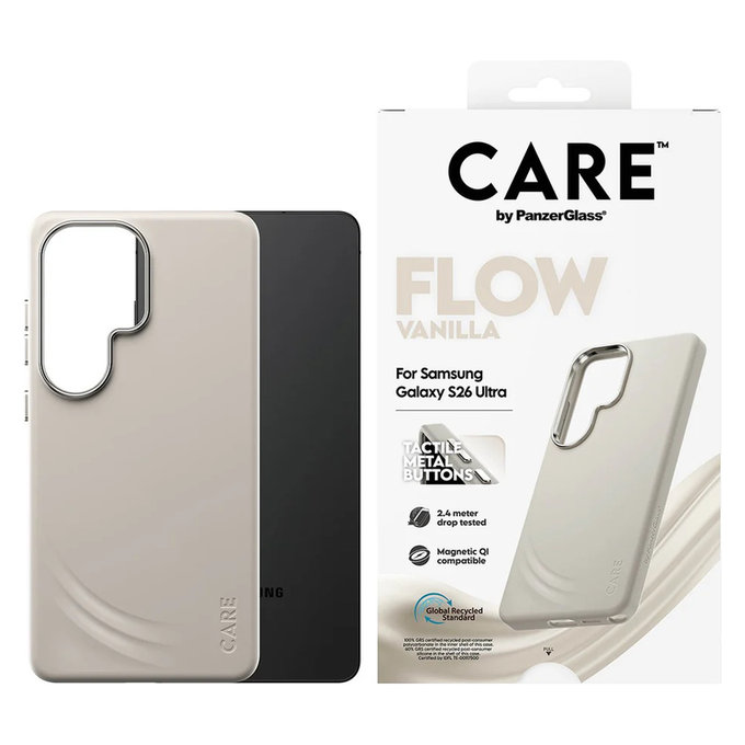 Maska FLOW s QI za Samsung Galaxy S26 Ultra, Vanilla, PanzerGlass