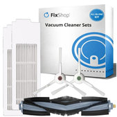 Set rezervnih dijelova za Ecovacs T20, T20 Max, T20 Pro (1x Glavna četka, 2x Filter, 2x Bočna četka – bijela)