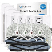 Set rezervnih dijelova za Ecovacs T20, T20 Max, T20 Pro (2x Glavna četka, 4x Filter, 4x Bočna četka – bijela, 8x Krpa za brisanje, 4x Vrećica za prašinu)