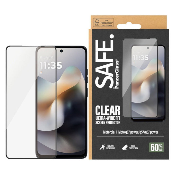 Kaljeno staklo UWF za Motorola Moto G57 Power 5G, Crna, PanzerGlass