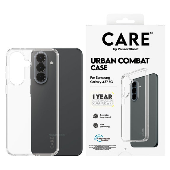 Maska Urban Combat za Samsung Galaxy A37, Prozirna, PanzerGlass