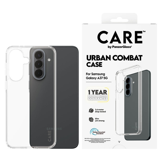 Maska Urban Combat za Samsung Galaxy A37, Prozirna, PanzerGlass