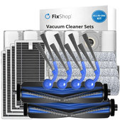 Set rezervnih dijelova za Ecovacs T80 Omni, T80 (2x Glavna četka, 4x Filter, 4x Bočna četka, 4x Krpa za brisanje, 4x Vrećica za prašinu)