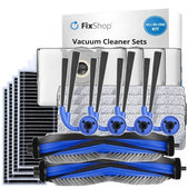 Set rezervnih dijelova za Ecovacs Deebot X11 Pro, X11 (2x Glavna četka, 4x Filter, 4x Bočna četka, 4x Krpa za brisanje, 4x Vrećica za prašinu)