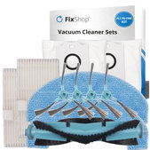 Set rezervnih dijelova za Tesla IQ400, IQ400 Plus, Sencor 6485BK (1x Glavna četka, 2x Filter, 4x Bočna četka, 2x Krpa za brisanje, 2x Vrećica za prašinu)
