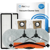 Set rezervnih dijelova za Xiaomi Mi Robot Vacuum S20+, S10+, X20+, X10+ (1x Glavna četka, 2x Filter, 2x Bočna četka – crna, 4x Krpa za brisanje, 2x Vrećica za prašinu)