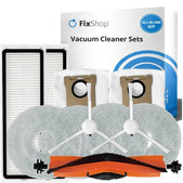 Set rezervnih dijelova za Xiaomi Mi Robot Vacuum S20+, S10+, X20+, X10+ (1x Glavna četka, 2x Filter, 2x Bočna četka – bijela, 4x Krpa za brisanje, 2x Vrećica za prašinu)