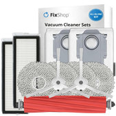 Set rezervnih dijelova za Roborock Qrevo MaxV, Pro, S (1x Glavna četka, 2x Filter, 2x Bočna četka, 4x Krpa za brisanje, 2x Vrećica za prašinu)