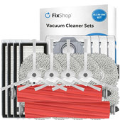 Set rezervnih dijelova za Roborock Qrevo MaxV, Pro, S (2x Glavna četka, 4x Filter, 4x Bočna četka, 8x Krpa za brisanje, 4x Vrećica za prašinu)