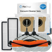 Set rezervnih dijelova za Xiaomi Robot Vacuum X20 Max, X20 Pro (1x Glavna četka, 2x Filter, 2x Bočna četka, 4x Krpa za brisanje, 2x Vrećica za prašinu)