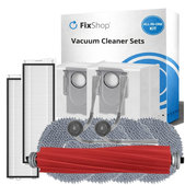 Set rezervnih dijelova za Roborock QV 35A, QR 798, QV35S (1x Glavna četka, 2x Filter, 2x Bočna četka, 4x Krpa za brisanje, 2x Vrećica za prašinu)