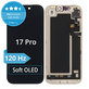 Zaslon Soft OLED 120Hz za iPhone 17 Pro, Dodirni ekran s okvirom, DIAGNOSTIC