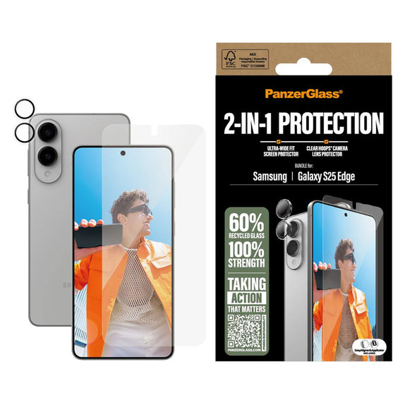 Bundle 2u1 za Samsung Galaxy S25 Edge, PanzerGlass